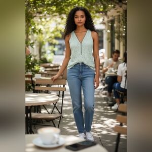 Smart Set Lace Blouse with Zipper